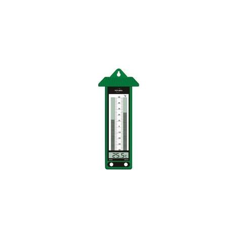 Thermomètre électronique mini maxi vert – Lecture simultanée température ambiante et valeurs mini/maxi – Design analogique (1/5)