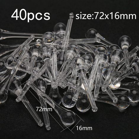 Set mit 40 Acryl-Eisapfel-Anhängern zur Weihnachtsbaumdekoration (Eistropfen) (1/5)