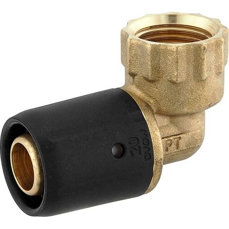 Steck-Winkel 90° - 20 x 2,0 mm - 1/2'' IG für Mehrschicht-Verbundrohr