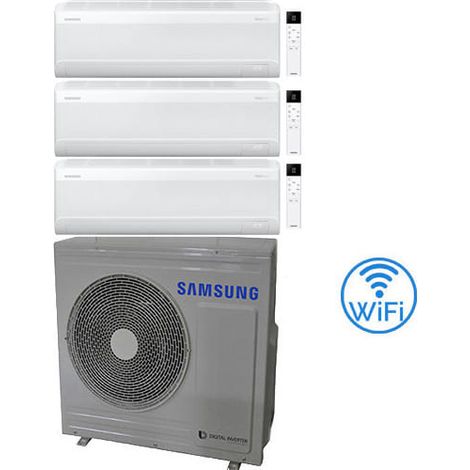 Samsung Windfree Avant S2 R32 Wifi Trial Split Inverter Klimaanlage 7000 + 9000 + 9000 BTU mit E.U. AJ080TXJ4KG/EU NEU 2025 Klasse A++/A+