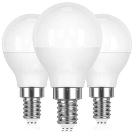 AUTRES Bombilla LED E14 de 5 W - 470 lm, blanco cálido 2700 K, ángulo de haz de 200°, CA 220-240 V, no regulable, 6 unidades (1/4)
