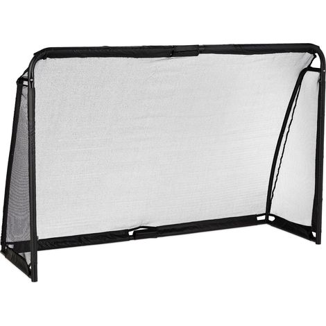 Relaxdays – Cage de foot pour enfants et adultes – Acier renforcé – Dimensions H 120 x L 180 x P 60 cm – Montage rapide avec piquets inclus