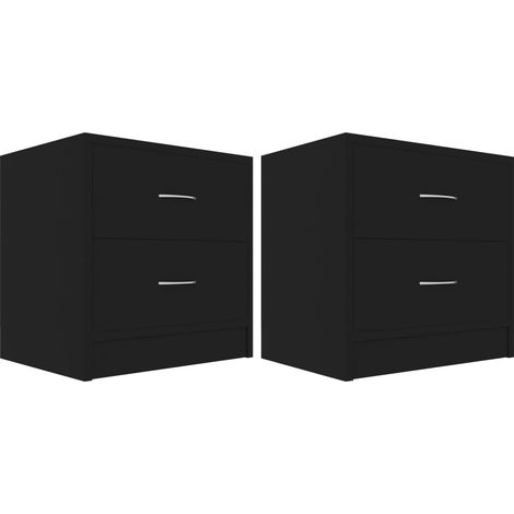 Maison Exclusive - Nachttische 2 Stk. Schwarz 40x30x40 cm Holzwer