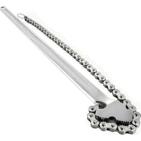 Jusqu'à 170 mm de tuyau, clé à chaîne pour plomberie, garage et entretien véhicule, poignée I Beam acier carbone (1/5)