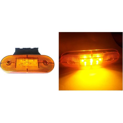 Feu de gabarit / feu de délimitation orange-jaune 12 V à 9 LED pour camion, remorque, bus, fourgon, plateau