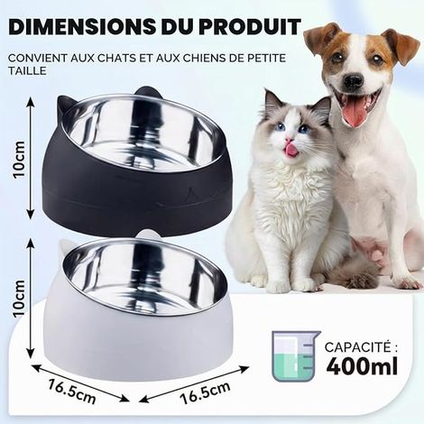 Cat Bowl, Stainless Steel Cat Bowl, Cat Bowl, Cat Bowl, Black White (1/4)