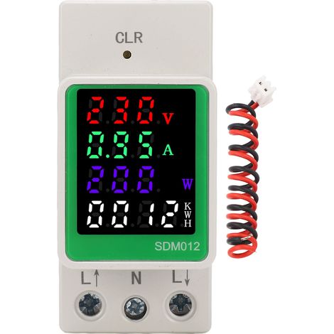 Moniteur d'Électricité à Affichage Numérique LED, Monophasé AC 230V 0-100A, Compteur de Tension Courant Fréquence Facteur de Puissance, avec Interface RS485 (1/5)