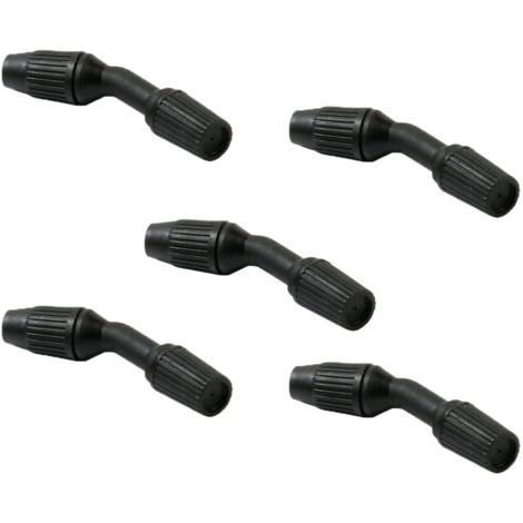 royaluxe-Lot de 5 Plastique buses de pulvérisation, accessoires de pulvérisation d'irrigation de jardin, pièces de rechange pulvérisateur, pour l'arrosage et le nettoyage, noir (1/4)