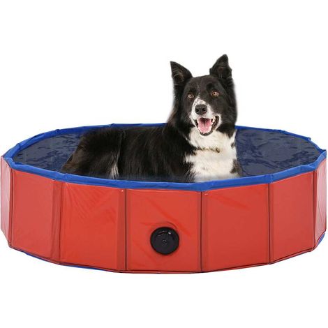 Hundepool Faltbar Rot 80×20 cm PVC