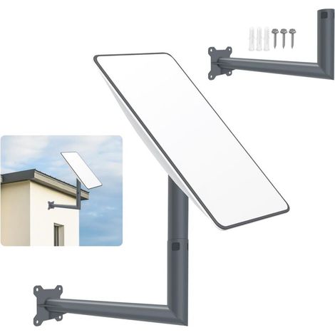 Ej.Life – Support mural d'angle pour antenne satellite Starlink – Longueur 33cm – Améliore la réception du signal – Installation facile et sécurisée