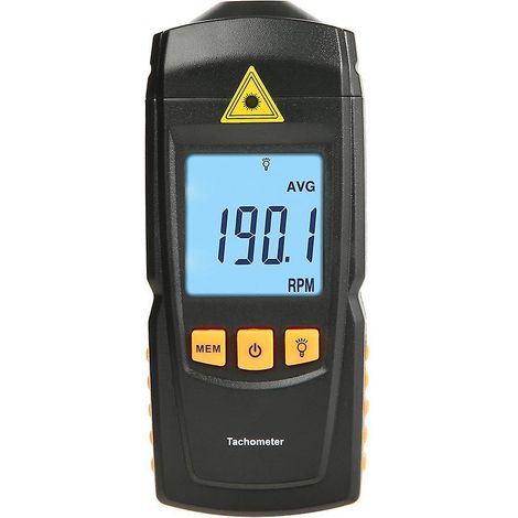 Digitaler Drehzahlmesser mit Kontaktsensoren, Motordrehzahlmesser, berührungsloser Laser-Drehzahlmesser (1/5)