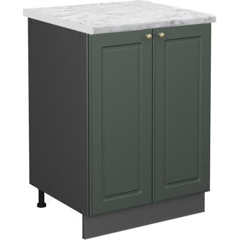 Mueble bajo de cocina Fame-Line, Verde dorado Casa de campo, 60 cm , ET Mármol, Vicco (1/5)