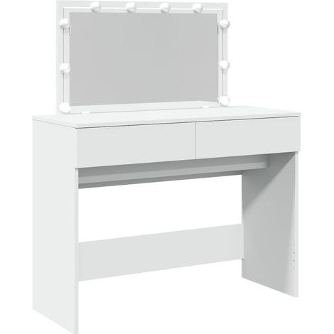 Maison Exclusive - Tocador con luces LED blanco 100x40x120 cm