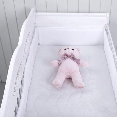 Lot de 4 coussinets en maille respirante anti-collision - Protection des bords rembourrés et souples pour matelas supérieur (1/4)