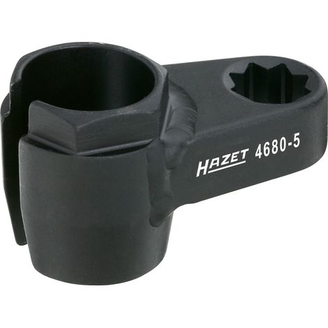Hazet Lambda-Sonden Einsatz, Doppel-Vierkant hohl 12,5 mm (1/2), Außen-Sechskant Profil, 22 mm