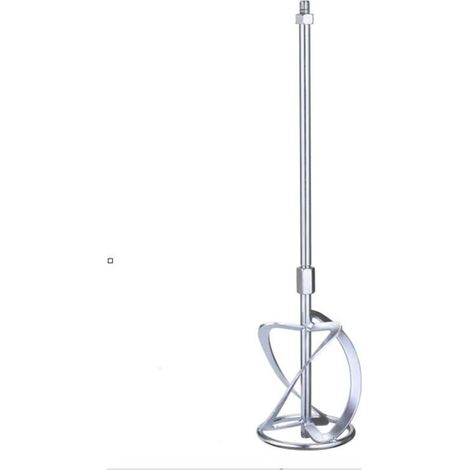 Set bestehend aus 1 Rührwerk für Farb- und Mörtelmischer (1 Zubehörteil, Gesamtlänge 58 cm, Mischdurchmesser 120 mm, M14 Gewinde)