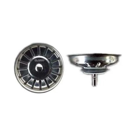 BLANCO 901991 Siebkorb Ø 80mm mit Hubstange Ø 8 x 28mm inkl. Dichtung Ø 42mm, passend für Küchenspülen OHNE Excenterbedienung, 3 1/2 Zoll Ablaufventil
