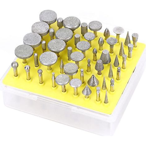 Set mit 50 Diamantbohrern für Rotationswerkzeuge, Schleifkopf für Bastelarbeiten, Steine, Marmor, Porzellan. (1/5)