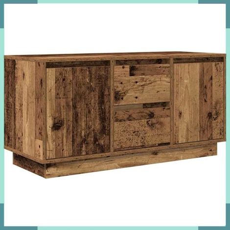 Meuble TV - 861416 - Vieux bois - Éclairage LED - 100x41x50 cm (1/5)