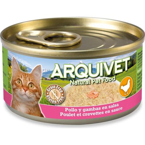 ARQUIVET Dose für Katzen Hühnchen in Soße mit Garnelen 80g