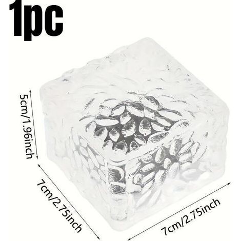 Lampes Solaires d’Allée Effet Cube Roche de Glace – LED avec Capteur de Lumière pour Jardin et Décorations Festives