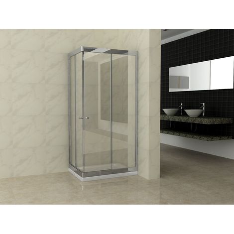 Bagno Italia Box doccia 70x90 cm doppia porta scorrevole cristallo 6mm trasparente (1/4)
