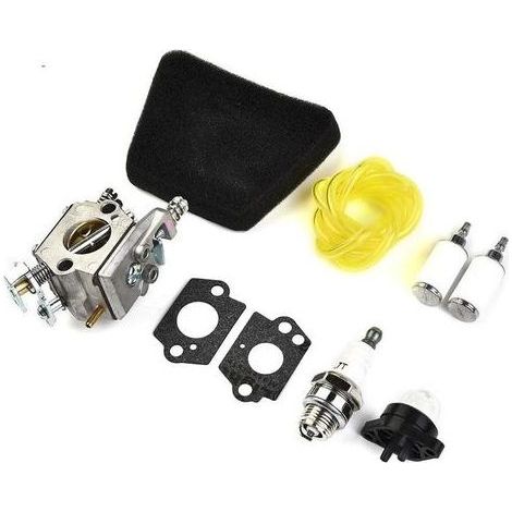 Kit carburateur avec filtre à air pour trononneuse Partner 351 352 370 371 390 391 401 420 422 pour McCulloch 333 335 338 435 436 438 440 441 442 444 pour Poull an 20500 2055 (1/5)