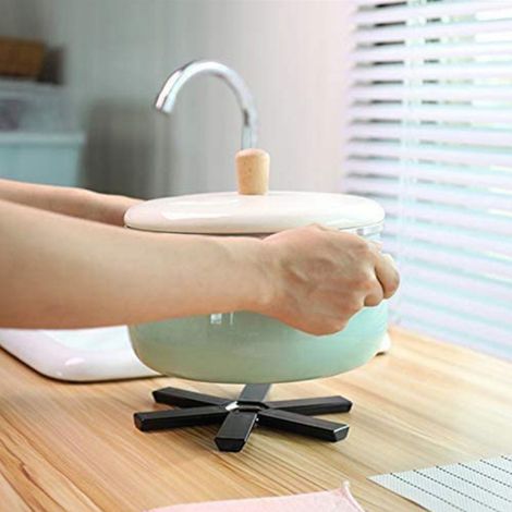 Dessous de plat pliable, résistant à la chaleur et ignifuge, pour casseroles et poêles - Accessoires de cuisine (1/5)