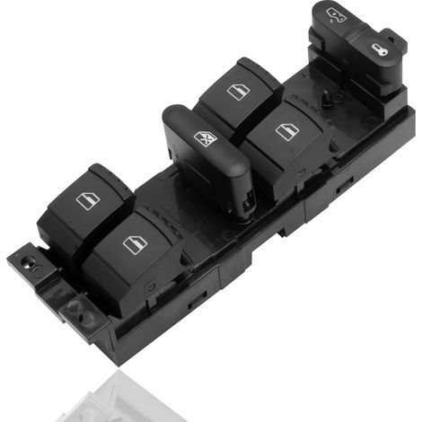 Interrupteur de Lève-vitre Electrique Pour Golf,1J4959857D,Interrupteur Commande Fenêtre Vitre Bouton électrique Pour Golf J-e-t-t-a Bora B5 Siège Leon Toledo 1J4 959 857D (1/5)