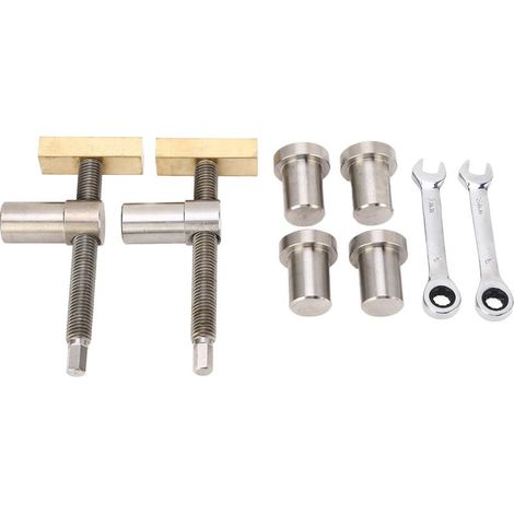 pincesPack de Fixations de Bureau pour Bois - Ensemble de Serrage Rapide - Couteaux en Acier et Bronze de 19 mm (2 Etaux + 4 Cales) (1/5)