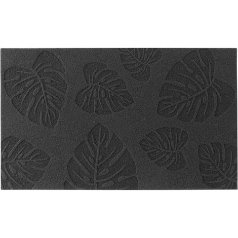 Tapis d'Entrée à Motifs "Palmeraie" 45x75cm Noir (1/3)