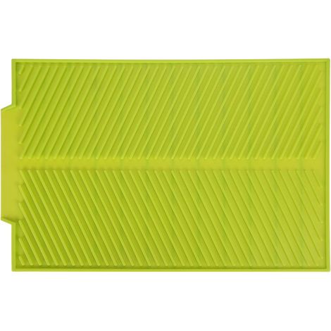 Tapis De Drainage En Silicone - Résistant À La Chaleur Et Antidérapant - Pour Vaisselle Et Réfrigérateur - Vert - 1 Pièce (1/5)