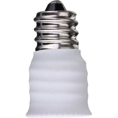 adattatori da E12 a E14, adattatore per lampadine LED, adattatore bianco (1/4)