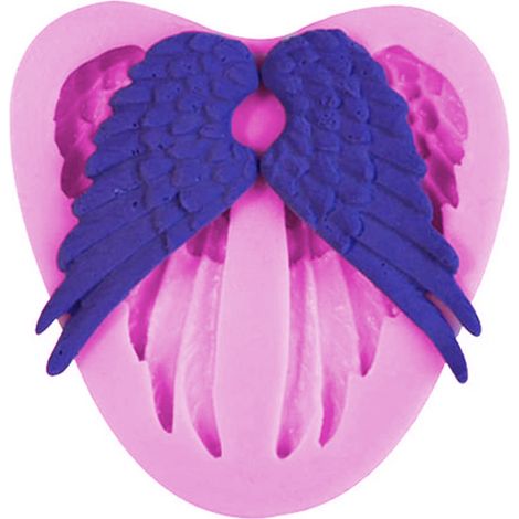 1 Moule silicone, motif ailes d'ange, antiadhésif, moule 3D, résistant chaleur froid, pour savon chocolat fondant (1/5)