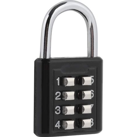 Combination Padlock, Security Code Padlock with 8 Digit Locking Code for Hand Luggage (1/5)