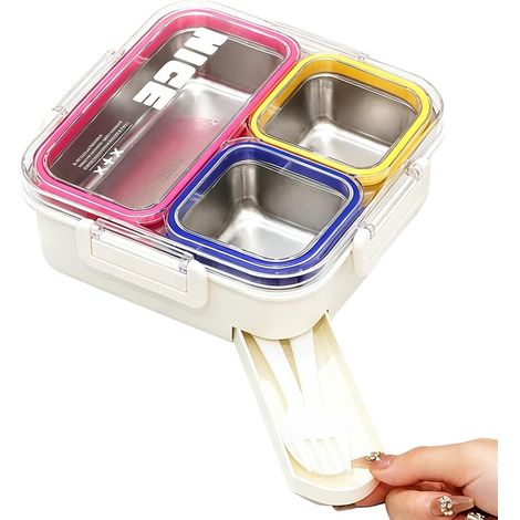 Plateau de rangement hermétique en acier inoxydable avec (1/5)
