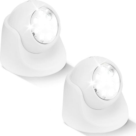 spots LED sans fil 150 lumens globe amovible rotation à 360 degrés alimenté par batterie Blanc (1/5)