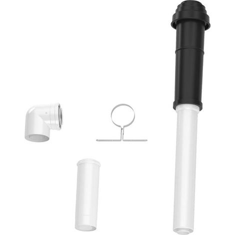 Bosch Abgaszubehör FC-Set80-C33x (hinten Grundbausatz C33x, schwarz, d:80/125mm, 7738112758