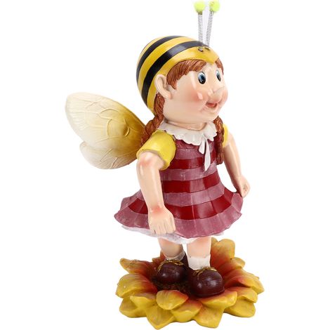 Statue de Jardin Abeille en Résine, Décor d'Extérieur Anti-Pluie Style Champêtre pour Cour ou Intérieur