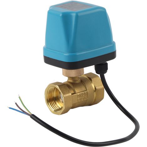Vanne à Bille Électrique IP68 Bleue, AC220V, 2 Voies, 3 Fils, 2 Commandes, Filetage G1 Pouce (1/5)