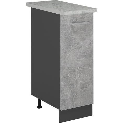 Armadio cucina dispensa alto R-Line, Calcestruzzo, 30 cm PL Marmo, Vicco