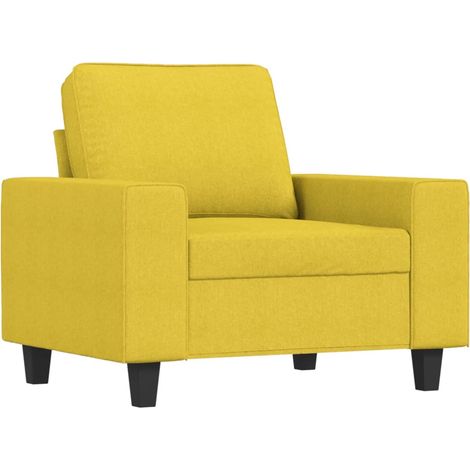 Fauteuil de Salon，Chaise，Fauteuil Jaune clair 60 cm Tissu CFW689445 (1/5)