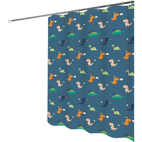 Filiyano-Rideaux de douche dinosaures sans couture, colorés, mignons, personnages de dessins animés, animaux (1/5)