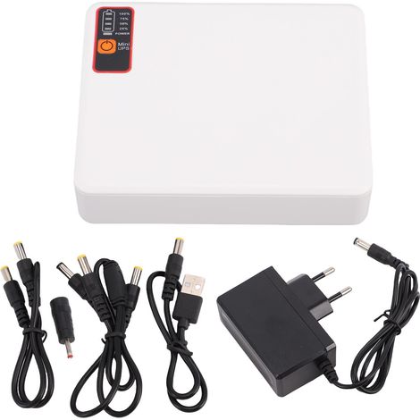 Petit UPS 12000mAh 18W 5V 9V 12V DC Type C et Ports USB, alimentation de secours pour Modem routeur, prise ue (1/5)