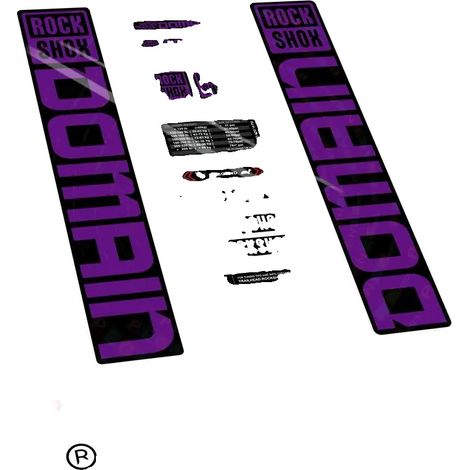 Pegatinas de vinilo resistente, diseño personalizable, color morado. (1/2)