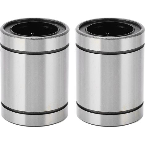 2 Pcs Linear Motion Ball Bearing Low Friction High Precise Linear Cylindrical Ball Bearing for 3D Printer CNC Machine