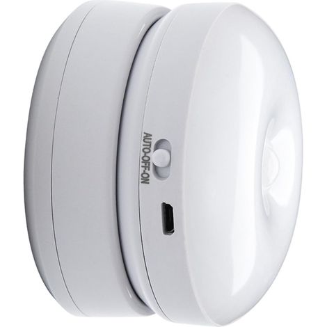 Veilleuse LED avec Capteur de Mouvement, Rechargeable, Rotation à 360 Degrés, Capteur Intelligent, pour Escaliers, (lumière blanche) (1/5)
