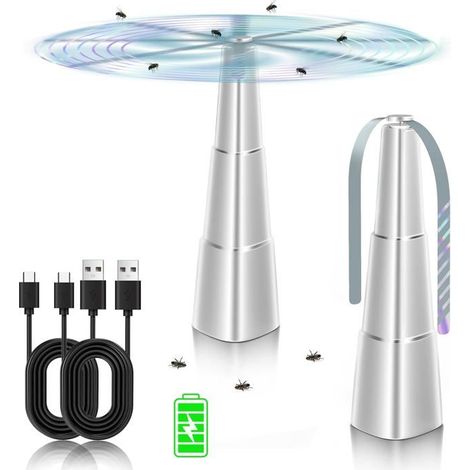 Ventilateur Anti-Mouches - FOLAYA - 2 Pièces - Portable - Non Toxique - Pales Souples (1/3)