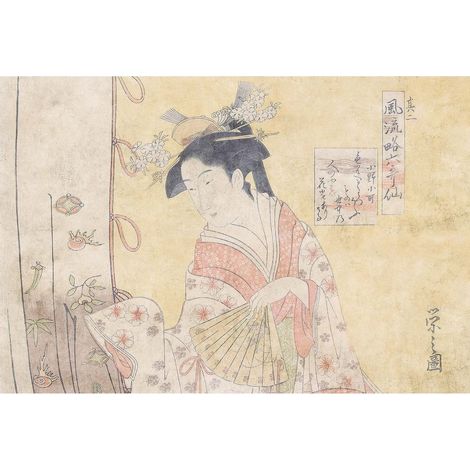 Papier peint panoramique original motif personnage japonais Tapisserie panoramique idéale pour salon Papier peint panoramique chambre, japonais (1/2)