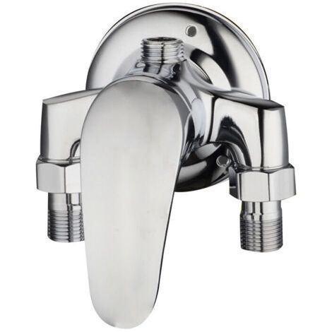 Mitigeur de douche，Mitigeur Douche Ensemble Robinet de Salle de Bain Chauffe-eau Solaire Mitigeur en Laiton Exposé d'eau Chaude et Froide G1/2 interrupteur de Douche